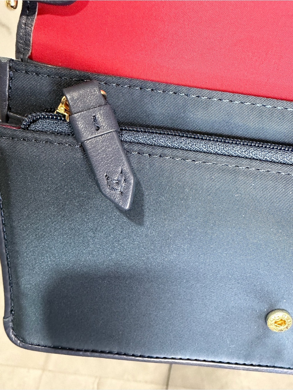 Victorinox Navy Blue nylon leather Crossbody Bag with Gold Hardware - Picture 8 of 12